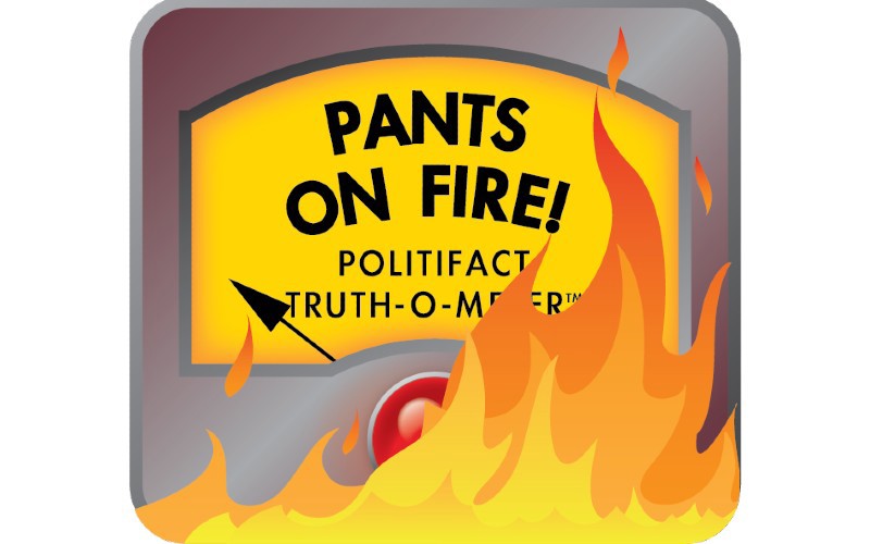 'Pants on Fire' tag … Harris holding at zero, Trump at 200 and counting