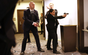 Shots fired as gunman charges ballroom at correspondents' dinner — Trump unharmed