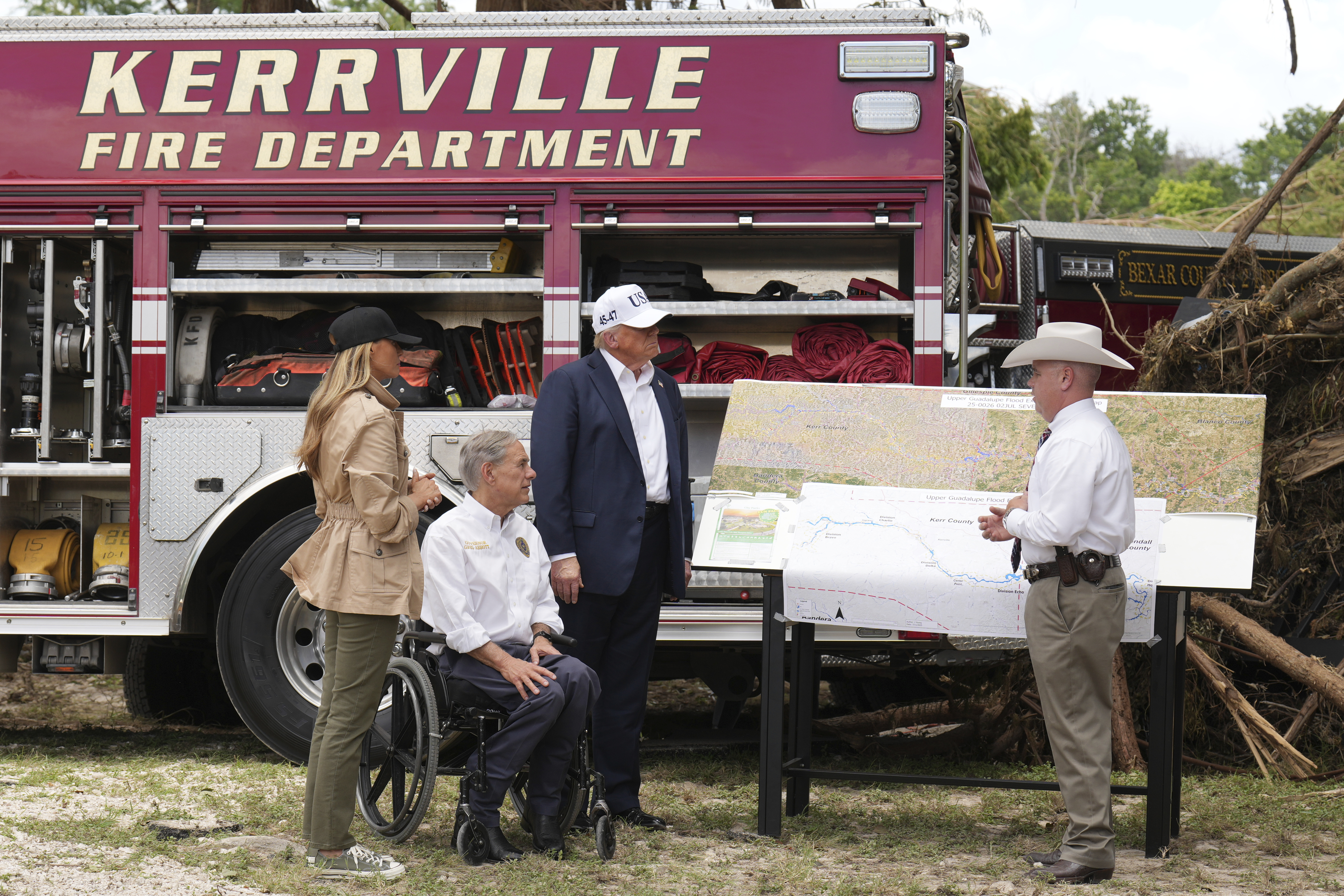 Trump visits scene of horrific Texas flooding