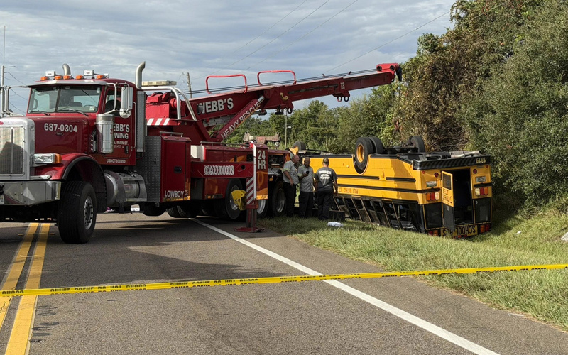 Florida school bus crash kills 2, including a student