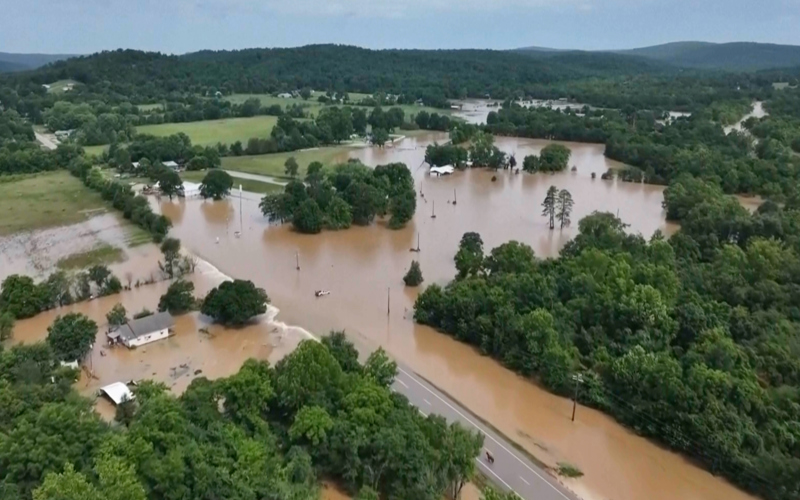 More than 200 people at a summer camp helicoptered to safety as Missouri faces flooding
