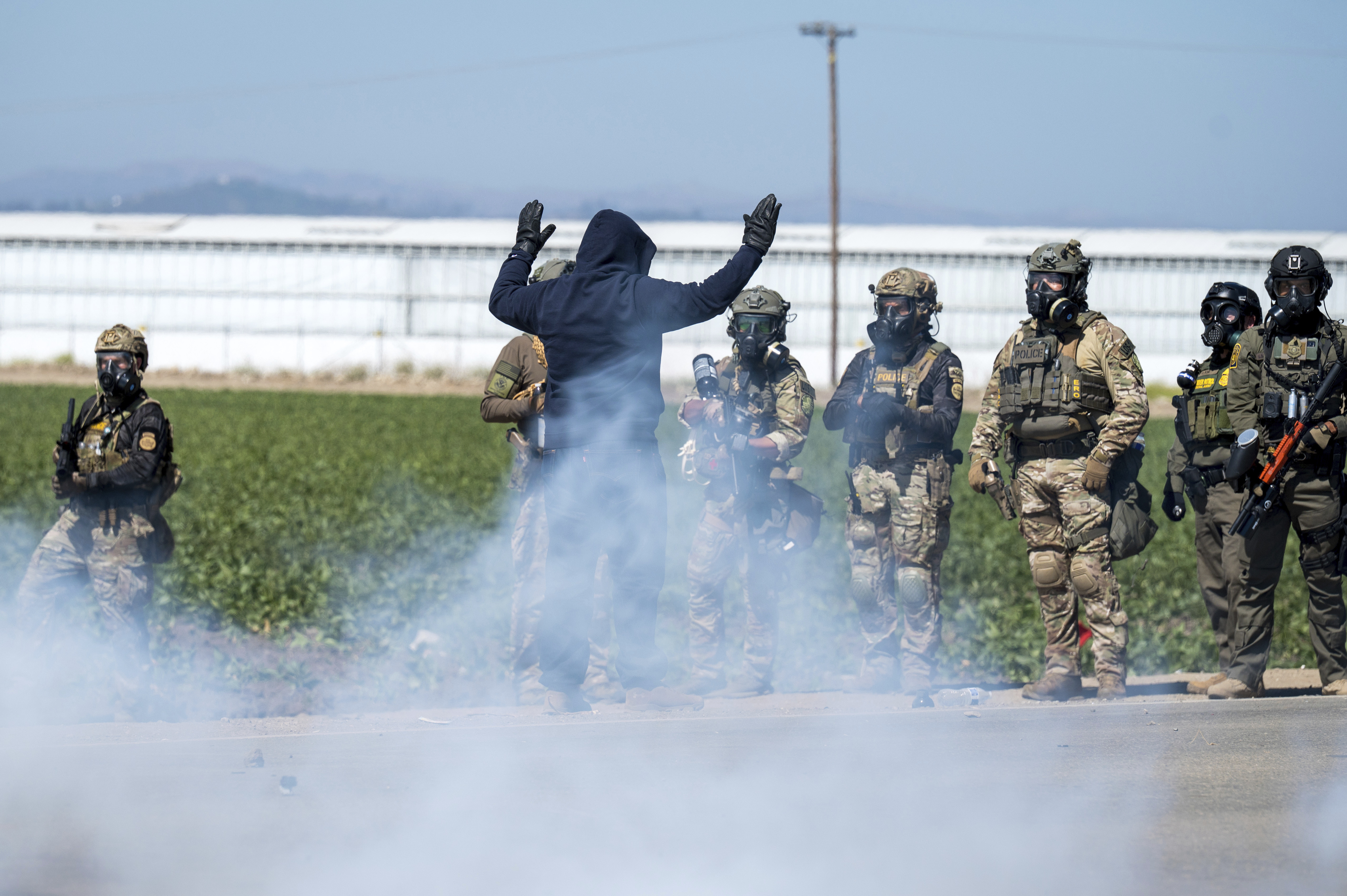 More than 200 arrested after attack on federal agents in California