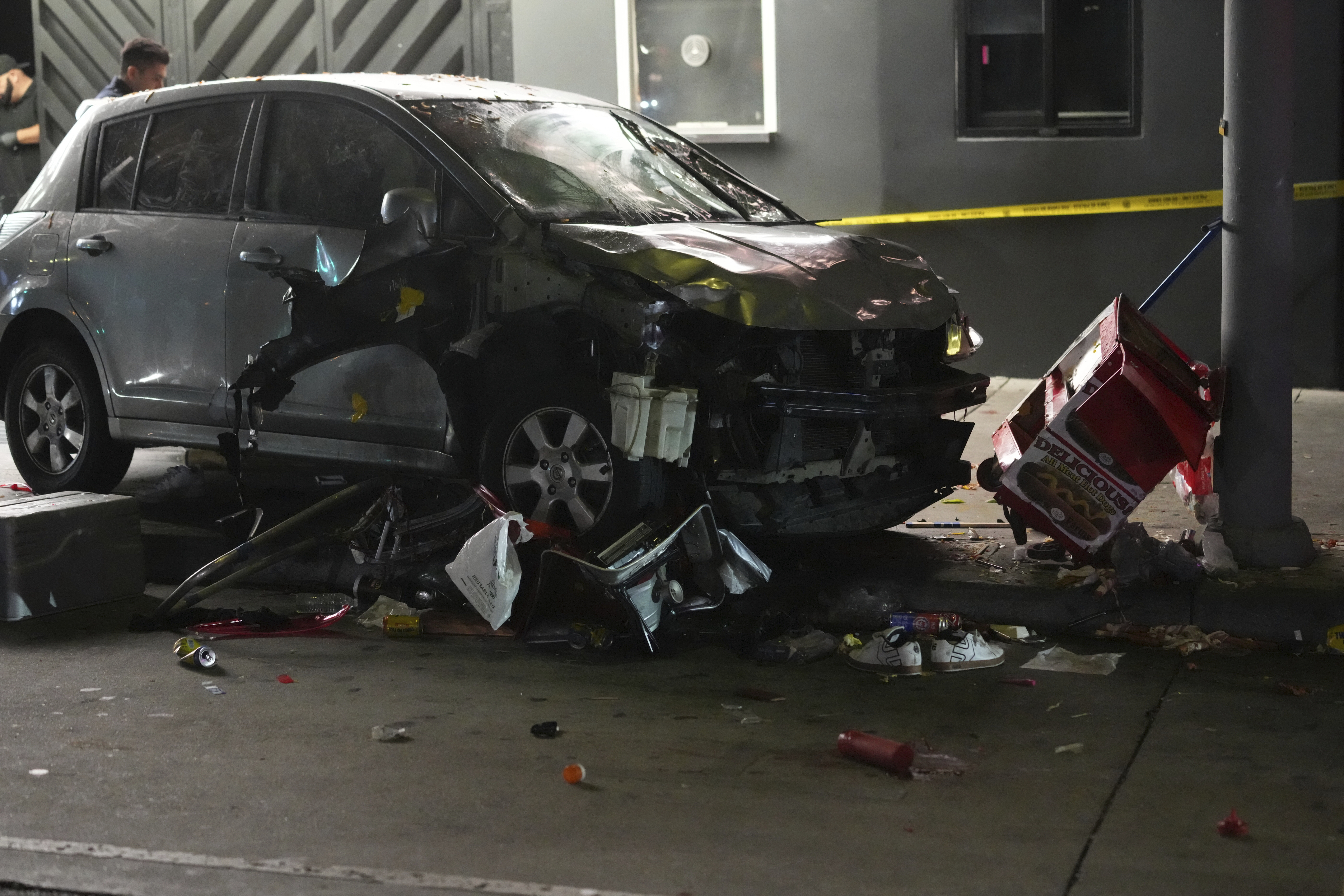 A vehicle drives into a crowd in Los Angeles, injuring 30 people, including at least 3 critically