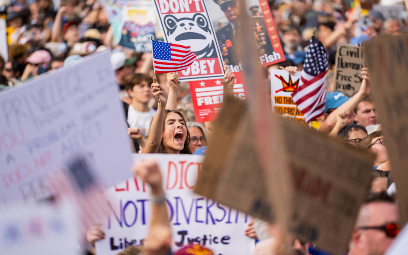 'No Kings' protests against Trump bring a street party vibe to cities nationwide