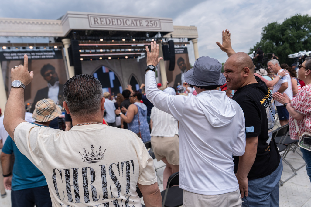 Thousands flocked to the National Mall in Washington for a massive prayer rally