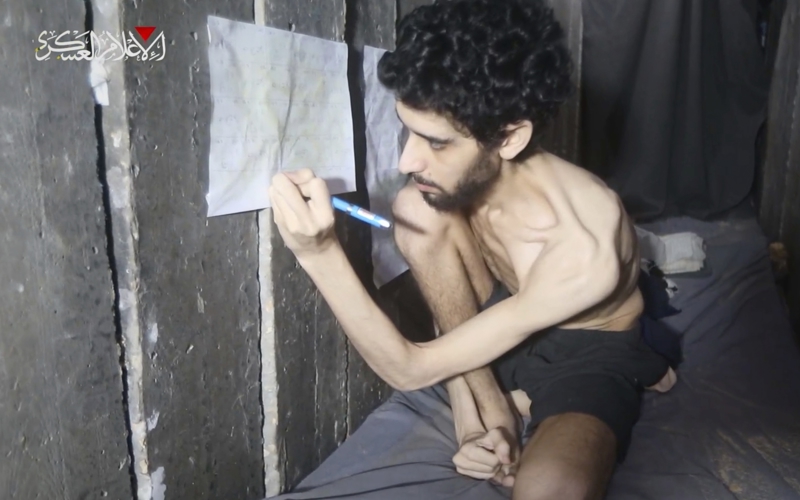 Hamas terrorists sink to new low releasing photos of emaciated Israeli hostages