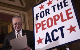 Sen. Chuck Schumer with For the People Act