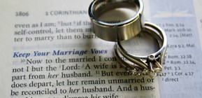 Wedding Rings on Bible