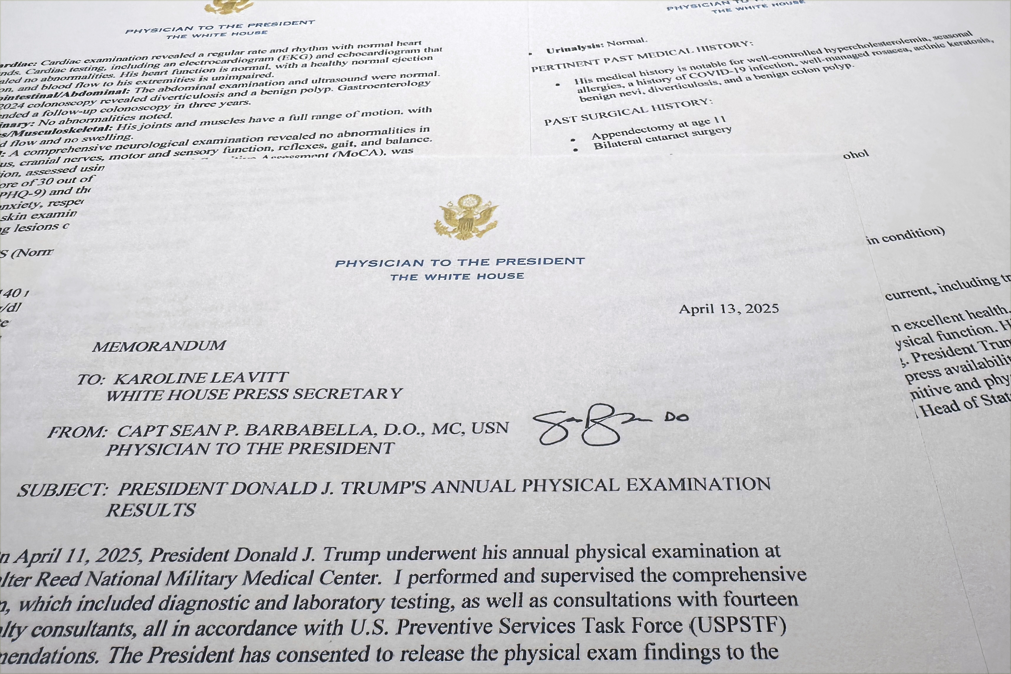 Trump is 'fully fit' to serve as commander in chief, his doctor says after recent physical