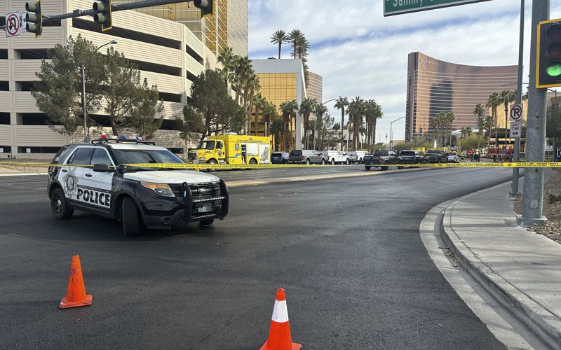 1 person dies when truck catches fire and explodes outside Trump's Las Vegas hotel